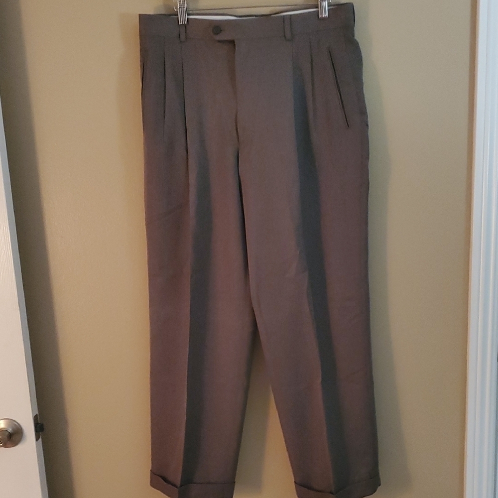 Baracuta Designer Men's Elegant Gray Brown Dress Pants